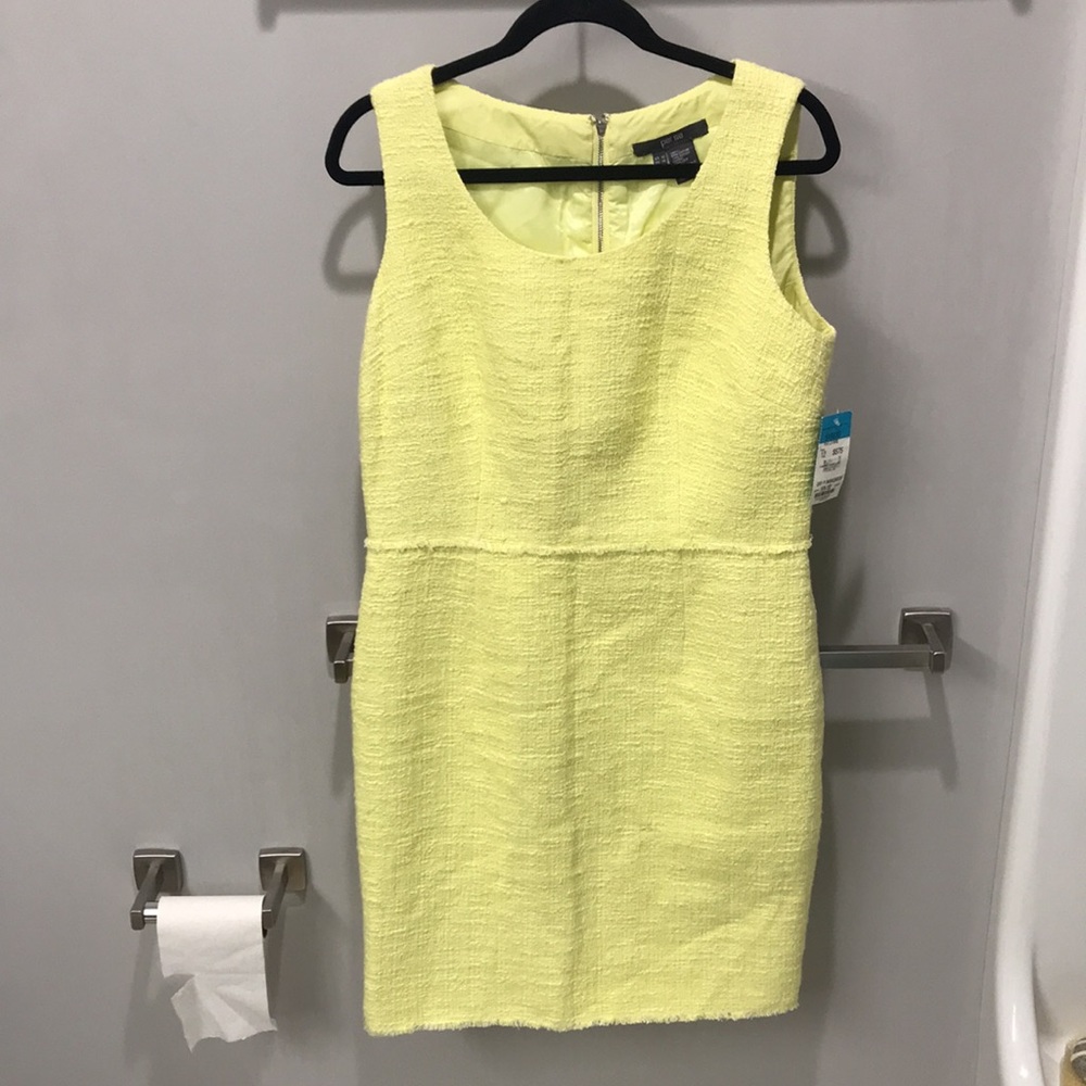 Per se Citron sleeveless summer tweed-like texture dress